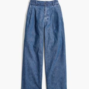 Madewell Pleated Wide Leg Jeans